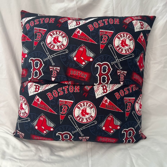 Hand Crafted Accent Pillow Cover 18”x18” Throw Pillow Cover Only Red Blue Sports - Picture 4 of 10